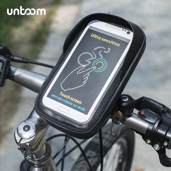 

waterproof bike bicycle cell 6.0 inch motorcycle handlebar mobile phone holder stand bag for iphone x xs 8 7 xiaomi