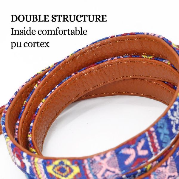 

120cm pet dog leash soft printed leather puppy dog leash lead padded walking training traction rope belt for small med wmtrfc