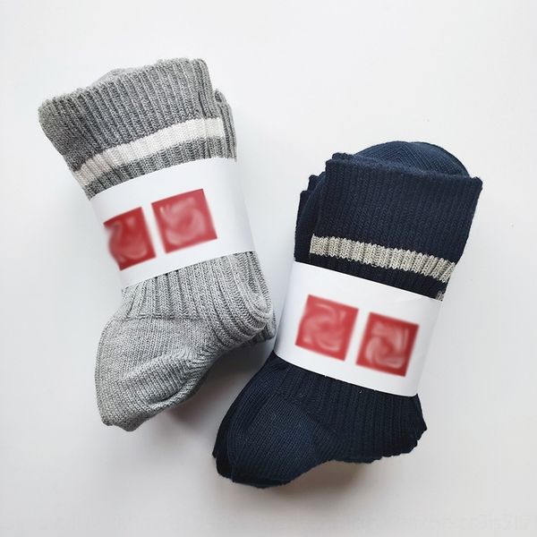 

qairw uy007 japan u family double kore two bar stripe japanese cotton pure cotton socksand parallel bars socks socks and style n, Black