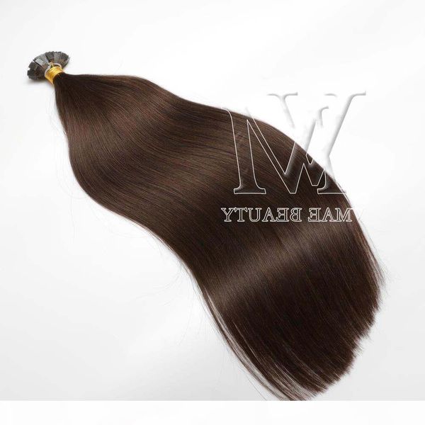 

vmae 11a двойной тяге darkest brown 50g индийский европейский салон красоты волос стик плоский совет 100% remy девственницы pre облигационны, Black