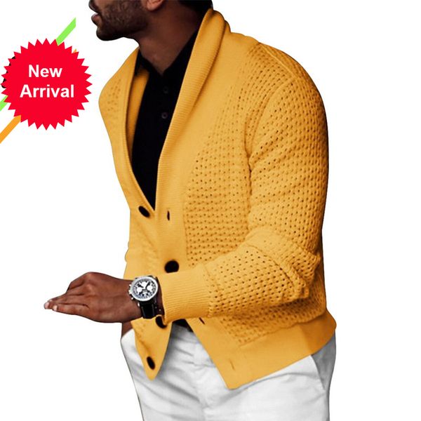 

2021 autumn and winter new men's cardigan single-breasted fashion knit plus size sweater x516, White;black