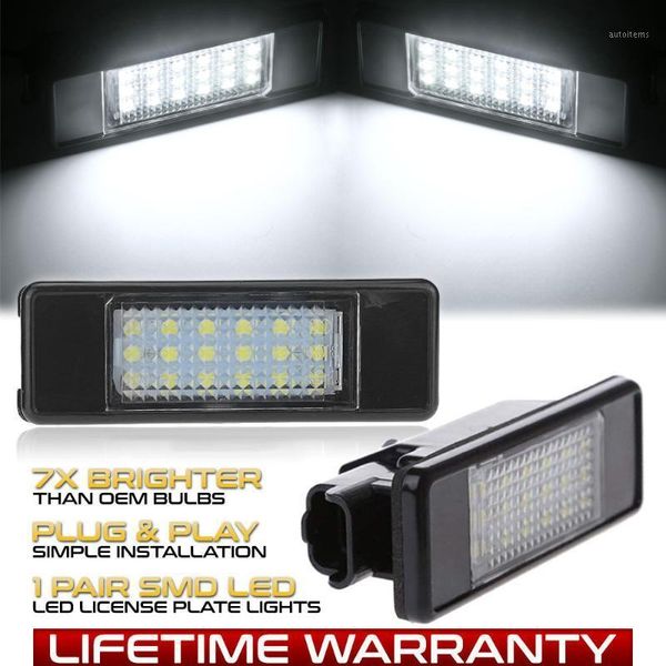 

2pcs car led license number plate light lamps for c2 c3 c4 picasso c5 c6 c8 ds3 ds5 berlingo evasion c-elysee1