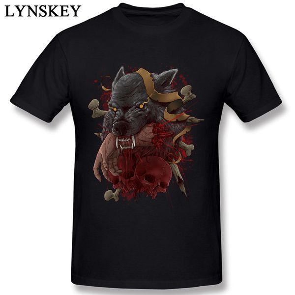 

brand new fashion dire wolf summer round neck tee shirts design death skull black novelty male t shirts sport hooded sweatshirt hoodie