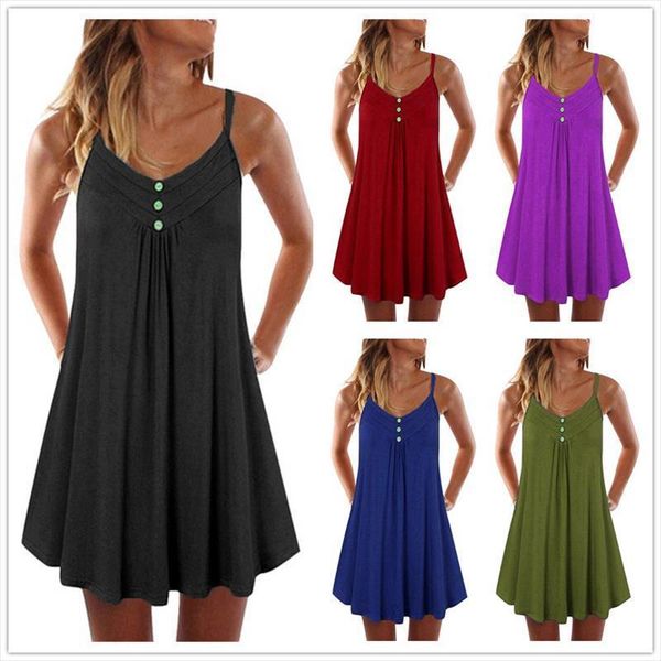 

casual mini summer dress strapless off shoulder plus size loose a-line sundress beach dress women big size 4xl 5xl vestidos, Black;gray