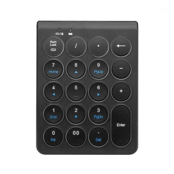 

wireless bluetooth numeric keypad 19-key round keycap portable keyboard 10m wireless transmission1