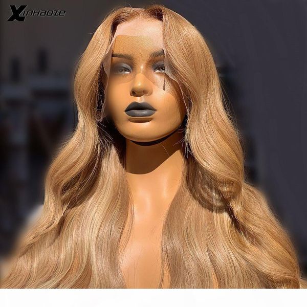 

light golden blonde natural wave human hair lace front wigs for women brazilian human hair deep part blonde wigs with baby, Black;brown