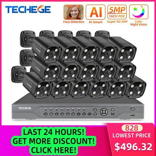 

systems techege 5mp h.265 16ch poe nvr kit cctv ai security camera system outdoor waterproof ip video surveillance1