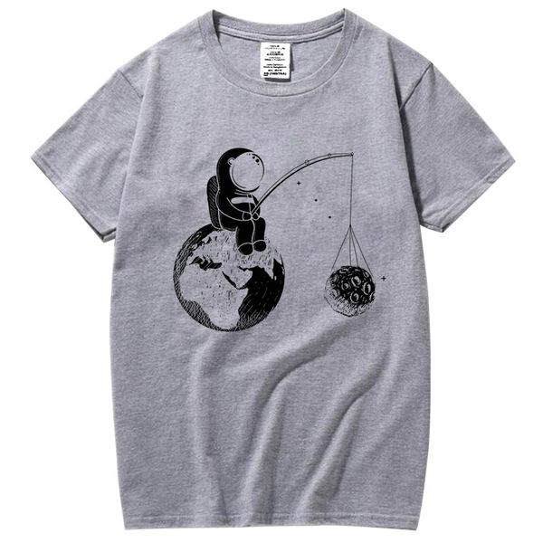

xin yi fashion casual % short sleeve funny design astronaut printing tshirt knitted sport hooded sweatshirt hoodie men t shirt