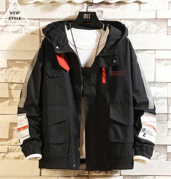 

trendy brand tooling jacket men's trendy handsome windbreaker jacket plus size autumn gown baseball uniform, Black;brown