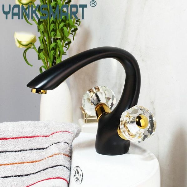 

basin faucet bathroom black brass basin faucet single hole deck mounted & cold mixer taps