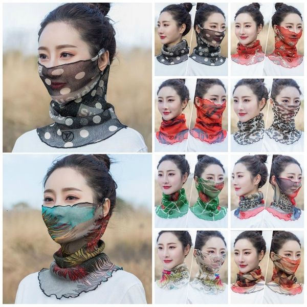 

outdoor fashion women veil windproof half face dust-proof sunshade scarf dust mask ear type party masks t2i5899