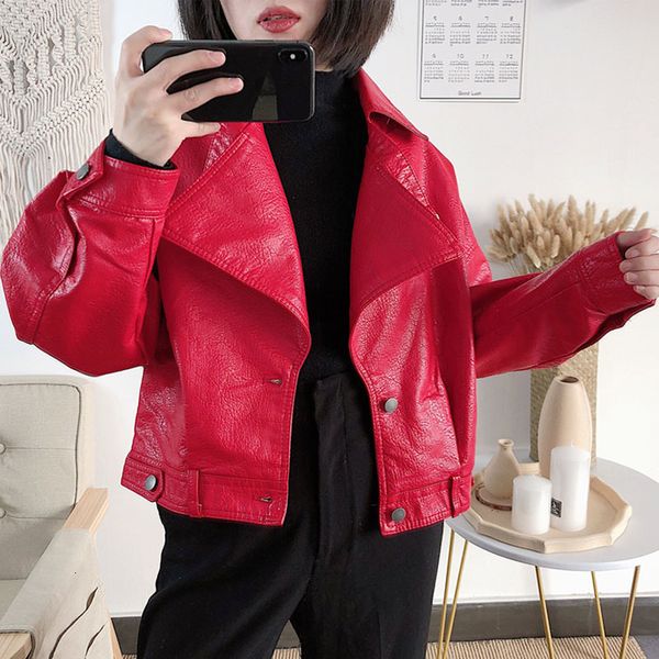 

2020 motorcycle punk and soft synthetic leather wallet, women's short fur sleeve jacket