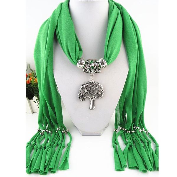 

runmeifa pendants necklaces scarf women iron alloy tree acrylic pendant scarf accessories scarf 18040cm wmtafq bdesybag, Blue;gray