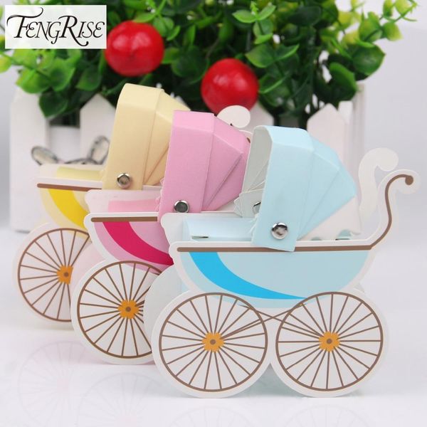 

fengrise 10шт бумаги конфеты коробка прогулочная коляска форма baby shower birthday party украшения дети свадьба конфеты подарки boxer baby