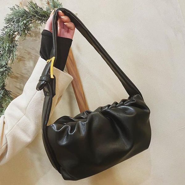

axukes pure color pu leather designer new luxury clutch one shoulder handbag 2021 female fashion brand trend bag