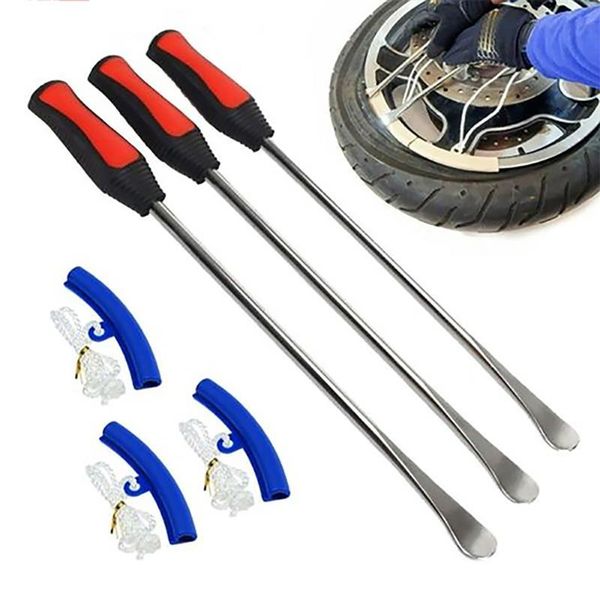 

6pcs tire lever tool kit tire iron changing wheel rim protectors tyre spoon lever tools rim protector sheaths for motorcycle car