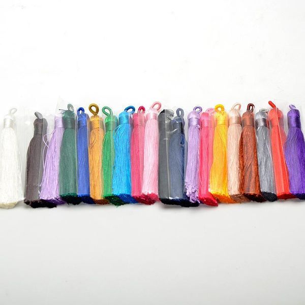 

5 20pcs color ice silk tassels fringe pendant diy craft material jewelry ornaments tassels trim garments curtains decor tassels h qylhnl