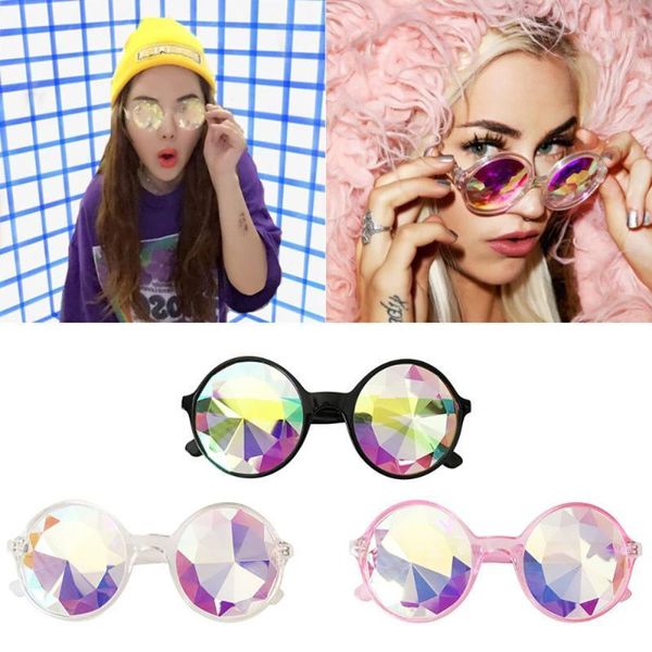 

sunglasses women 2021 glasses rave festival party edm diffracted lens lunette de soleil femme1, White;black
