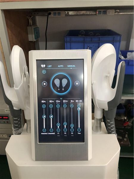 

2021 non-invasive high intensity electromagnetic ems muscle stimulator fat reduce weight loss and body slimming muscle device, Black;white