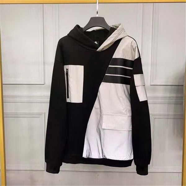 

mens hoodies patchwork sweater sweatshirt casual fashion men loose hoodie new arrival autumn spring sweatshirt asian size m-2xl, Black