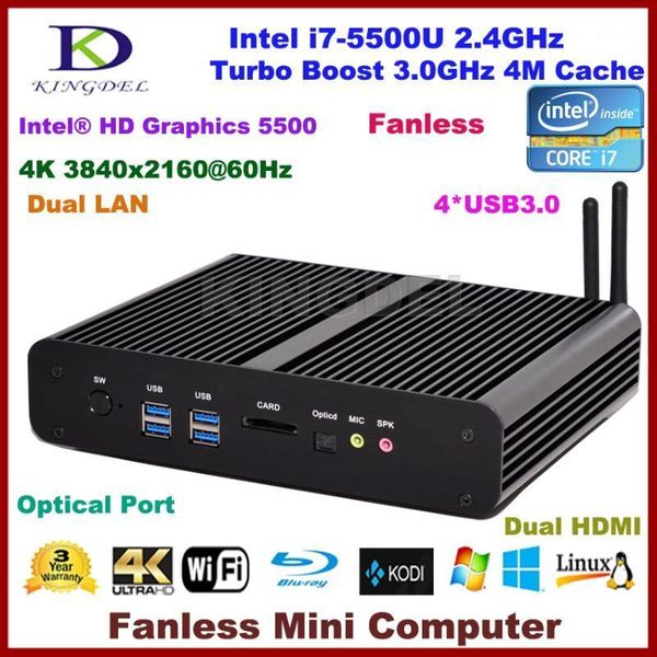 

kingdel fanless mini pc,deskcomputer,intel nuc,5th gen broadwell core -5500u cpu,hd graphics5500,htpc,hd 4k windows10,wifi1