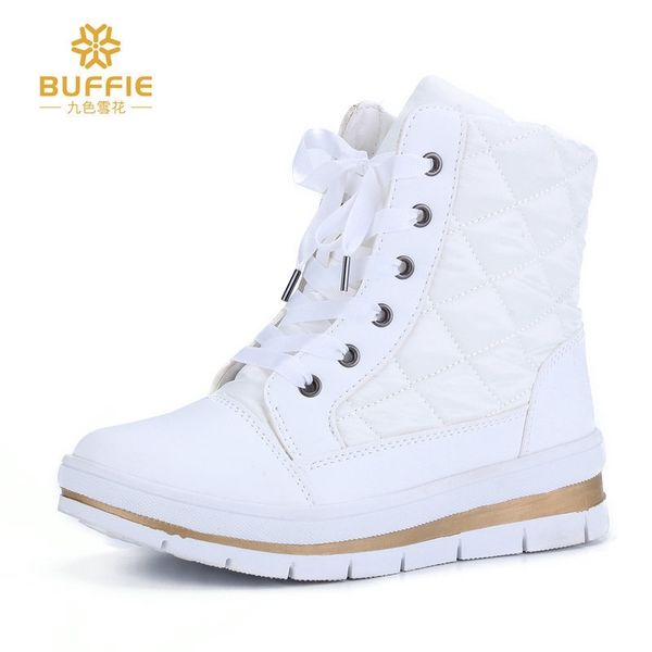 

women boots winter snow boot female short shoes fleece warm lining no-slip outsole fashion look white black colour t200425