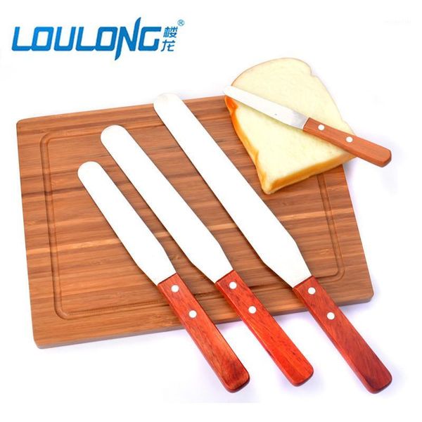 

baking & pastry tools 4 pcs 4/6/8/10 inch cake cream knife smoother spatulas stainless steel bakeware butter bk0271