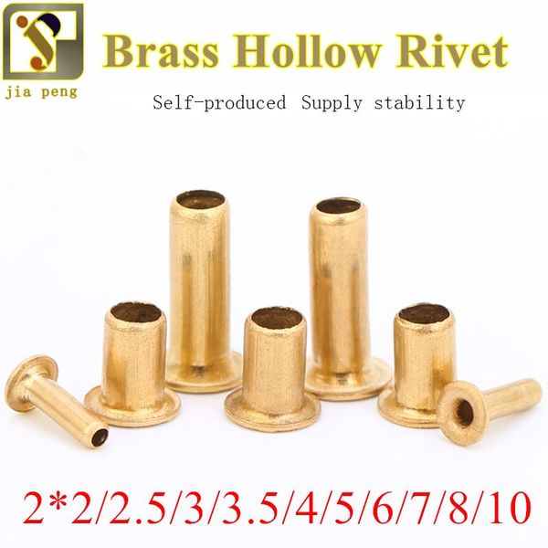 

500pcs m22 2.5 3 3.5 4 5 6 7 8 10 2mm brand new brass hollow rivet double sided circuit board pcb vias nails wmtqyz