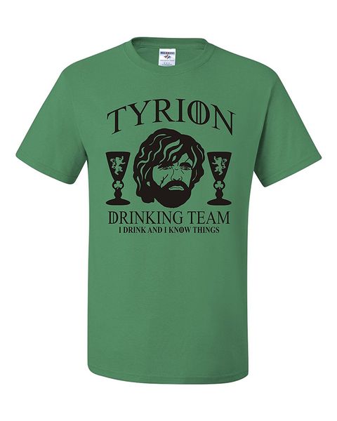 

fashion summer classical short sleeve loose tyrion drinking team i drink and i know things st patrick's day sweatshirt hoodie t shirt