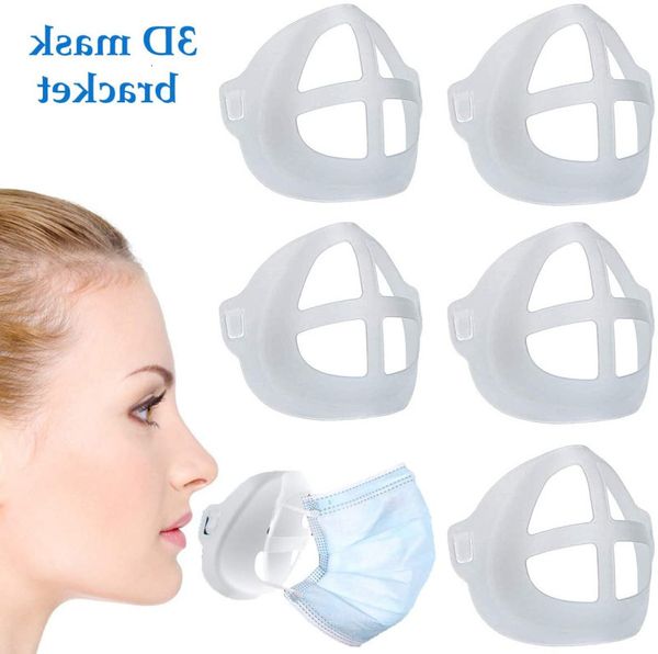 

3d silicone face support breathing assist help inner cushion bracket mask holder breathable valve lipstick protection stan
