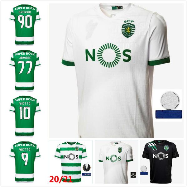 

thailand quality 20 21 sporting cp home soccer jersey 2020 2021 goalkeeper football shirt men + kids kit set uniforms camisa de futebol, Black;yellow