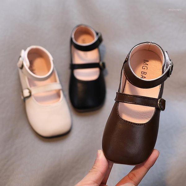 

flat shoes square toe princess for girls double buckle mary janes fashion kids flats black baby child single spring1, Black;grey