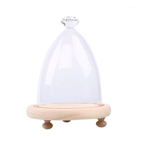 

display glass-cover diamond transparent vast mini miniature landscape home office garden glass cover decoration accessories1