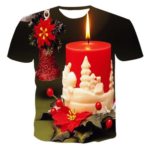 

3d mens casual t shirt snow pumpkin lamp featured t shirt christmas tree festival t shirt santa claus printed couple, White;black