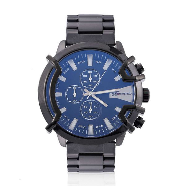 

timing multifunctional dz steel domineering with stainless large dial military fashion men's watch, Slivery;brown