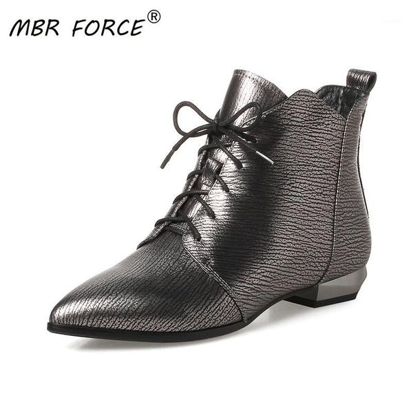 

mbr force genuine leather ankle boots new fashion women low heels female elegant shoes woman casual ladies footwear party dress1, Black