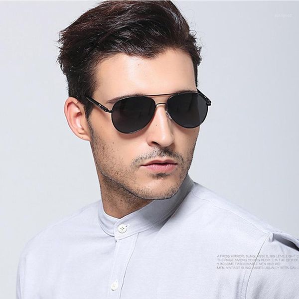 

sunglasses alibaba209 men polarized retro classic pilot glasses brand goggles leisure uv400 protection metal frame1, White;black