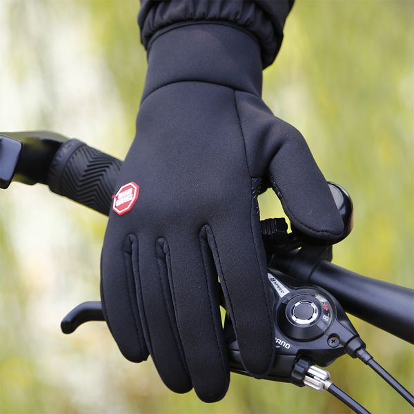 

outdoor sports for men women winter warm skiing waterproof windproof anti-slip touch screen cold weather gloves, Blue;gray