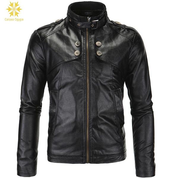 

men's fur & faux fashion single button striped suit leather slim turn collar paragraph formal jacket jackets for male ml59, Black