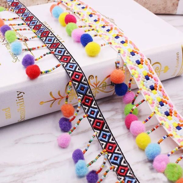 

pom pom trim lace fabric sewing accessories pompons trim tassel ball fringes ribbon sewing lace for diy material craft apparel h jllbtq