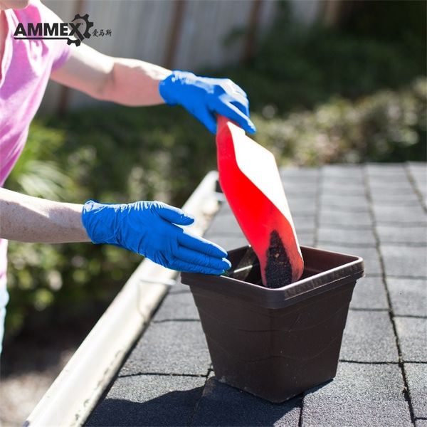 

100 disposable nbr aimas food grade household protective labor protection wear-resistant work gloves