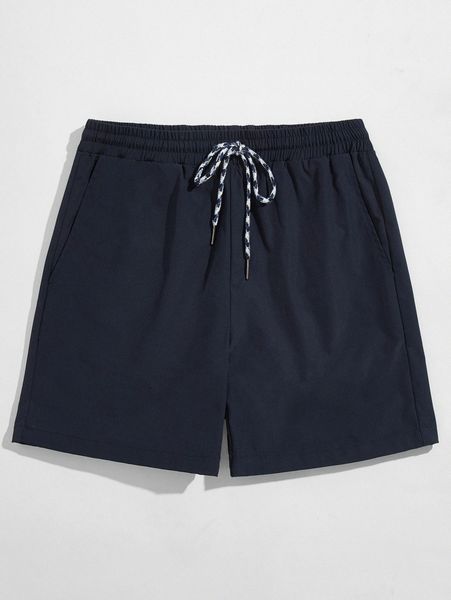 

men drawstring waist track shorts h1vd#, Black