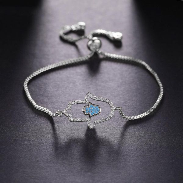 

charm bracelets juya gold/rose gold adjustable chains greek evil eye of fatima hamsa hand for women men, Golden;silver