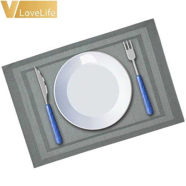 

fashion style placemat pvc napkin mats dining christmas table decoration waterproof table cloth pad slip-resistant placemat