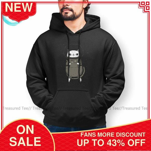 

winter space cats space cat one hoodies cotton streetwear pullover hoodie long fashion hoodie oversize c0127, Black