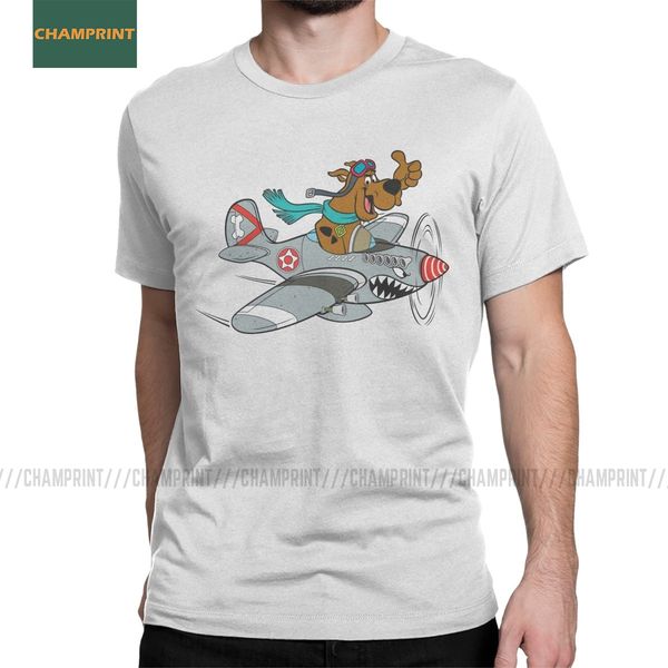 

мужчины scooby doo летящий самолет мультфильм shaggy dog daphne комикс чистая мода короткие рукава тис 6xl спорта толстовка с капюшоном толс