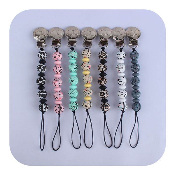 

feeding teething pacifier infant clips chain baby gprc baby diy beads silicone pacifier designer newborn teether leopard silicone new c fbbp