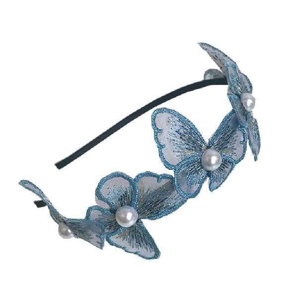 

korean pearls head hoop retro french hairband lace mesh butterfly hair hoop girls elegant hair bands hoop headband hair jewelry q jllxcm