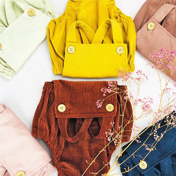 

enkelibb baby boy girl winter corduroy romper fashion infant spring overalls toddler baby sleeveless sling romper lovely onesie 201028, Blue