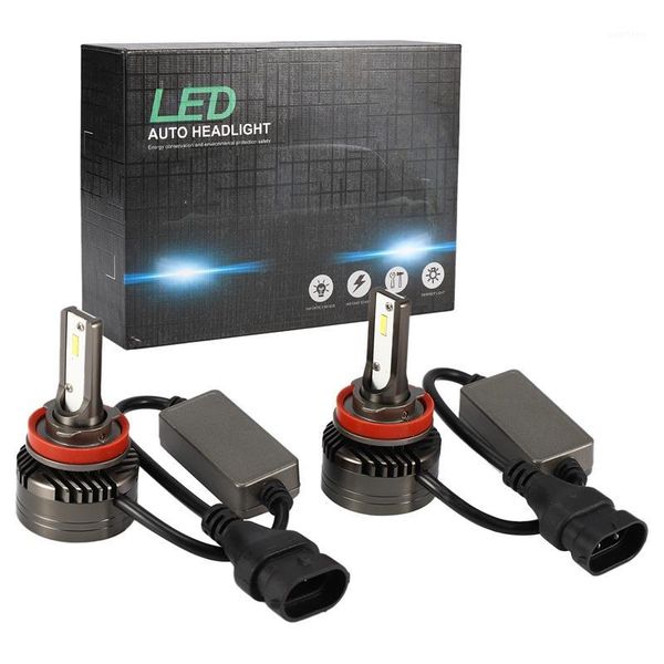 

h11/h8/h9 car led headlight bulbs replace kit, m2 series low beam/fog light bulb with fan, canbus ready ip67 csp chips 10000lm 61